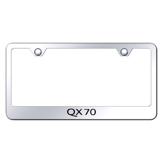 Autogold® - Chrome License Plate Frame with Laser Etched QX70 Logo