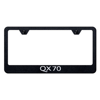 Autogold® - Rugged Black License Plate Frame with Laser Etched QX70 Logo