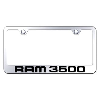 Autogold® - Chrome License Plate Frame with Laser Etched Ram 3500 Logo