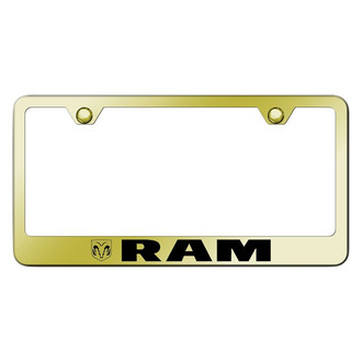 Autogold® - Gold License Plate Frame with Laser Etched RAM Logo