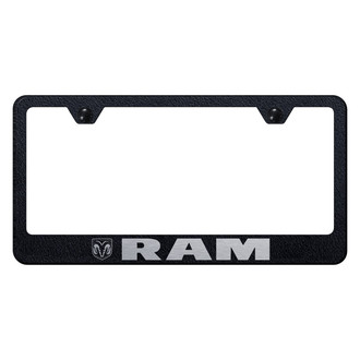 Autogold® - Rugged Black License Plate Frame with Laser Etched RAM Logo