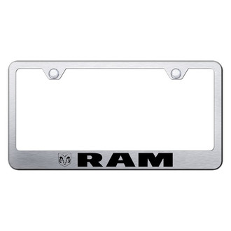 Autogold® - Brushed License Plate Frame with Laser Etched RAM Logo