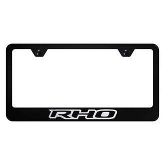 Autogold® - Black License Plate Frame with RHO Logo
