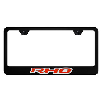 Autogold® - UV Printed Black License Plate Frame with Red RHO Logo
