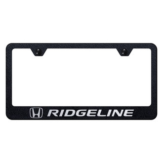 Autogold® - Rugged Black License Plate Frame with Laser Etched Ridgeline Logo
