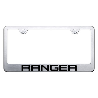 Autogold® - Brushed License Plate Frame with Laser Etched Ranger Logo