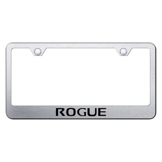 Autogold® - Brushed License Plate Frame with Laser Etched Rogue Logo