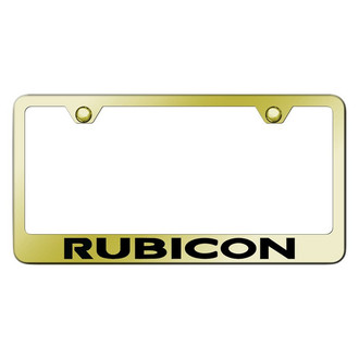 Autogold® - Gold License Plate Frame with Laser Etched Rubicon Logo