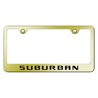 Autogold® - Gold License Plate Frame with Laser Etched Suburban Logo