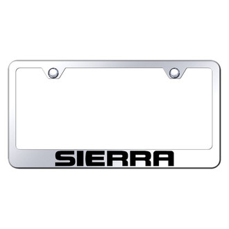 Autogold® - Chrome License Plate Frame with Laser Etched Sierra Logo