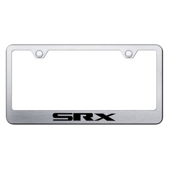 Autogold® - Brushed License Plate Frame with Laser Etched SRX Logo