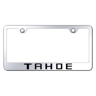 Autogold® - Chrome License Plate Frame with Laser Etched Tahoe Logo