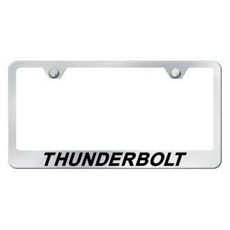 Autogold® - Chrome License Plate Frame with Laser Etched Thunderbolt Logo