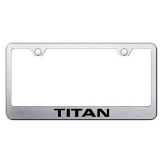 Autogold® - Brushed License Plate Frame with Laser Etched Titan Logo
