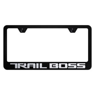 Autogold® - License Plate Frame with Laser Etched Trail Boss Linear Logo