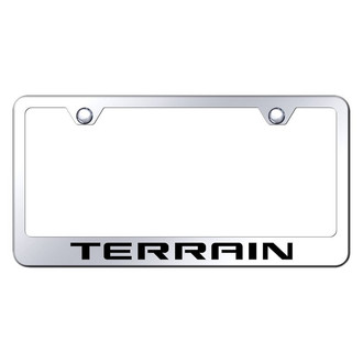Autogold® - Chrome License Plate Frame with Laser Etched Terrain Logo