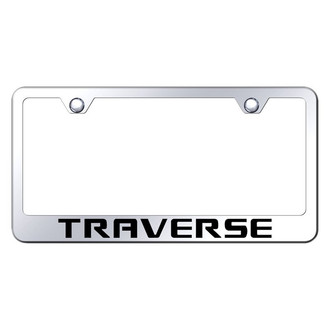 Autogold® - Chrome License Plate Frame with Laser Etched Traverse Logo