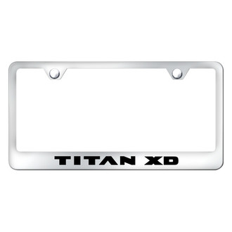 Autogold® - Chrome License Plate Frame with Laser Etched Titan XD Logo