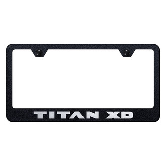Autogold® - Rugged Black License Plate Frame with Laser Etched Titan XD Logo