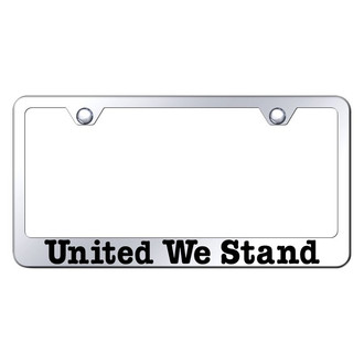 Autogold® - Chrome License Plate Frame with Laser Etched United We Stand Logo