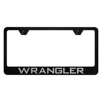 Autogold® - License Plate Frame with Laser Etched Wrangler Logo