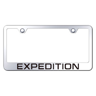Autogold® - Chrome License Plate Frame with Laser Etched Expedition Logo