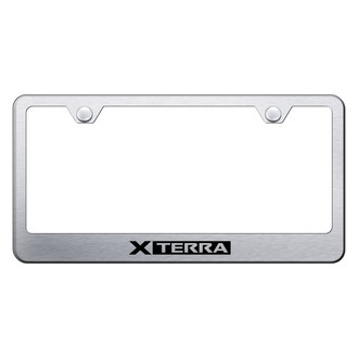 Autogold® - Brushed License Plate Frame with Laser Etched Xterra Logo