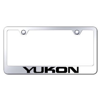 Autogold® - Chrome License Plate Frame with Laser Etched Yukon Logo