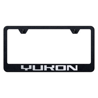 Autogold® - Rugged Black License Plate Frame with Laser Etched Yukon Logo