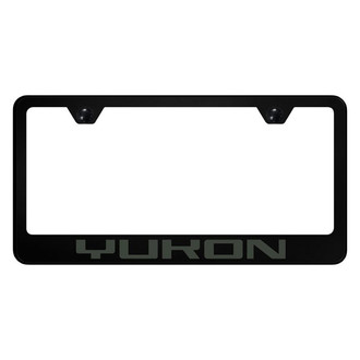 Autogold® - UV Printed Black License Plate Frame with Yukon Ghost Logo