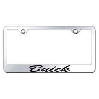 Autogold® - Chrome License Plate Frame with Script Laser Etched Buick Logo