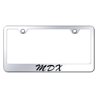 Autogold® - Chrome License Plate Frame with Script Laser Etched MDX Logo