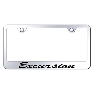 Autogold® - Chrome License Plate Frame with Script Laser Etched Excursion Logo