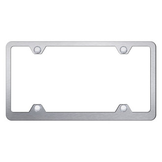 Autogold® - Plain 4-Hole Wide Body Brushed License Plate Frame