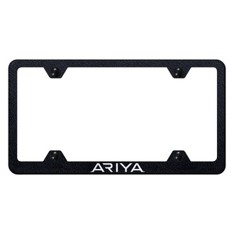 Autogold® - Wide Body Rugged Black License Plate Frame with Laser Etched Ariya Logo