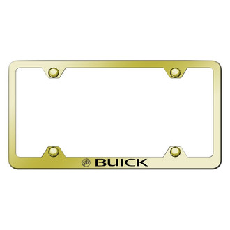 Autogold® - Wide Body Gold License Plate Frame with Laser Etched Buick Logo