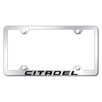 Autogold® - Wide Body Chrome License Plate Frame with Laser Etched Citadel Logo
