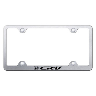 Autogold® - Wide Body Brushed License Plate Frame with Laser Etched CR-V Logo