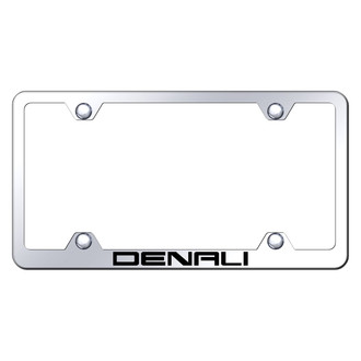 Autogold® - Wide Body Chrome License Plate Frame with Laser Etched Denali Logo