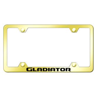 Autogold® - Wide Body Gold License Plate Frame with Laser Etched Gladiator Logo