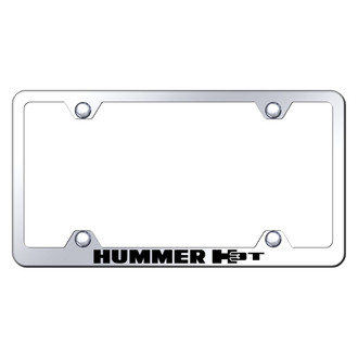 Autogold® - Wide Body Chrome License Plate Frame with Laser Etched H3T Logo