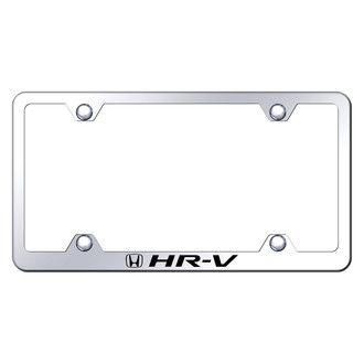 Autogold® - Wide Body Chrome License Plate Frame with Laser Etched HR-V Logo