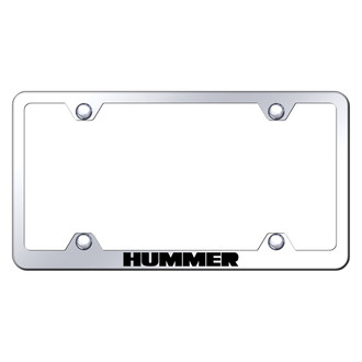 Autogold® - Wide Body Chrome License Plate Frame with Laser Etched Hummer Logo