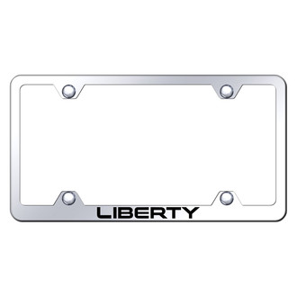 Autogold® - Wide Body Chrome License Plate Frame with Laser Etched Liberty Logo
