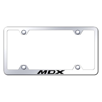 Autogold® - Wide Body Chrome License Plate Frame with Laser Etched MDX Logo