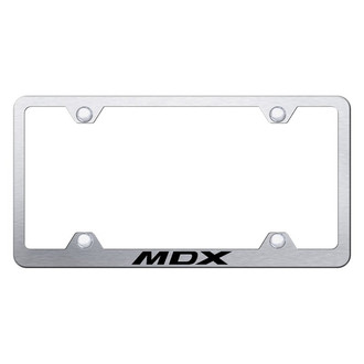 Autogold® - Wide Body Brushed License Plate Frame with Laser Etched MDX Logo