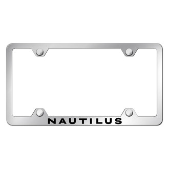 Autogold® - Wide Body Chrome License Plate Frame with Laser Etched Nautilus Logo