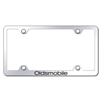 Autogold® - Wide Body Chrome License Plate Frame with Laser Etched Oldsmobile Logo