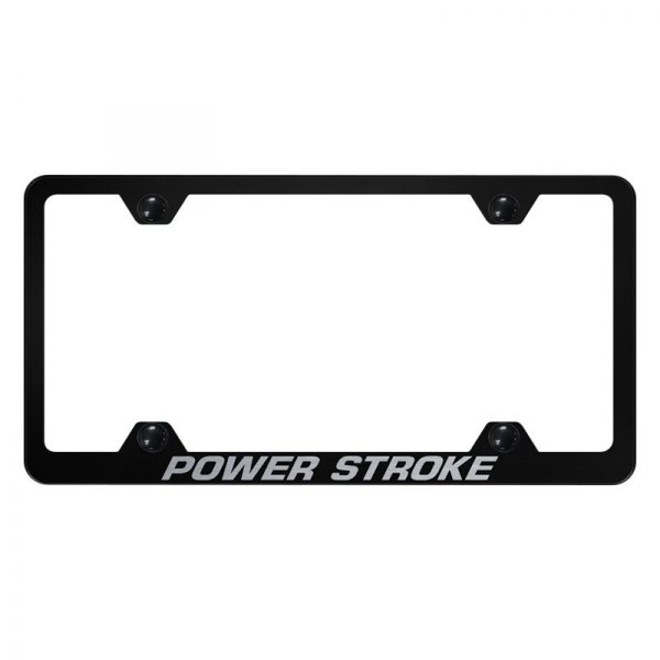 Autogold® - Wide Body License Plate Frame with Laser Etched Power Stroke Logo