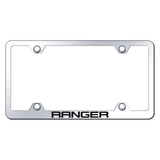 Autogold® - Wide Body Chrome License Plate Frame with Laser Etched Ranger Logo